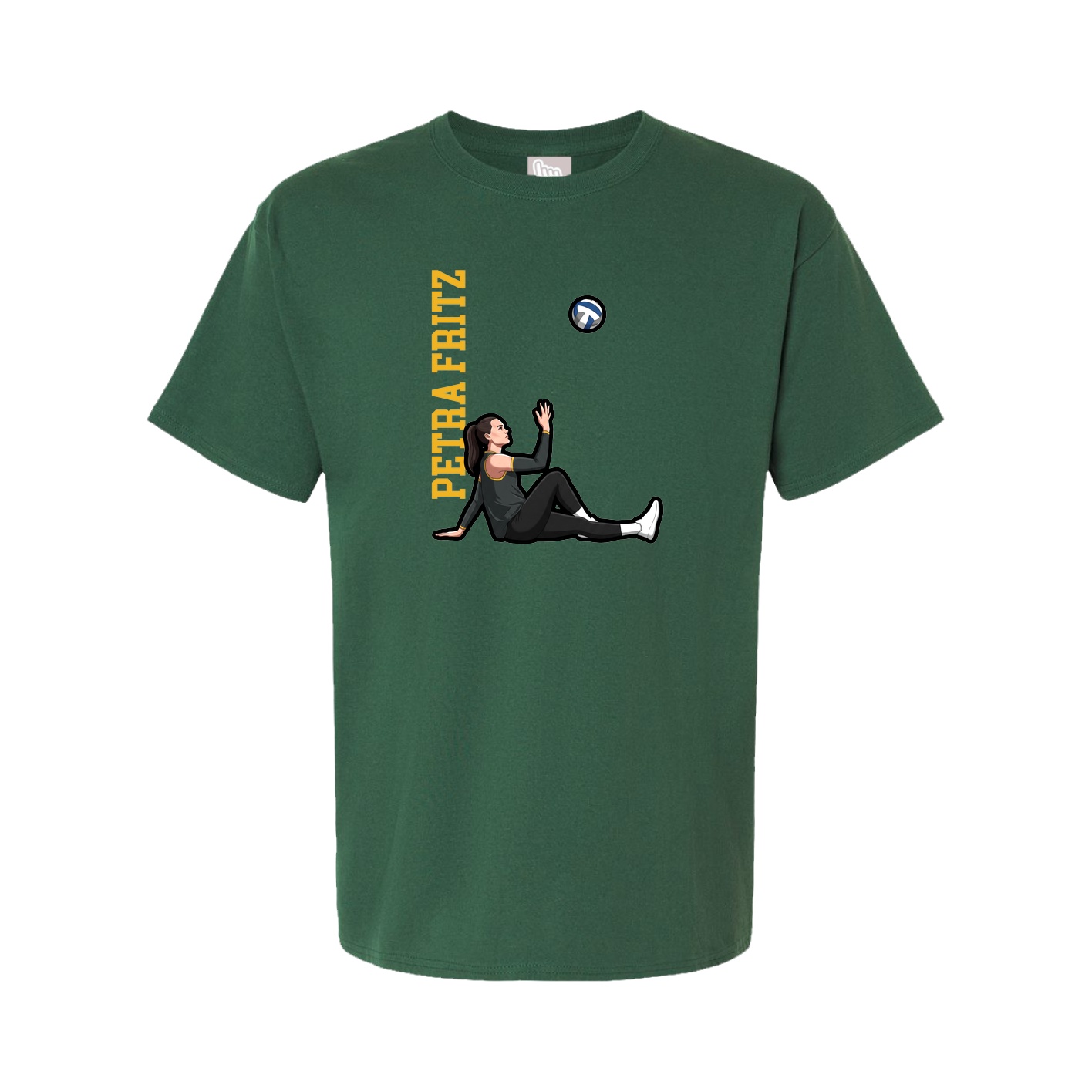 Youth Tee — Name Vertical in Green