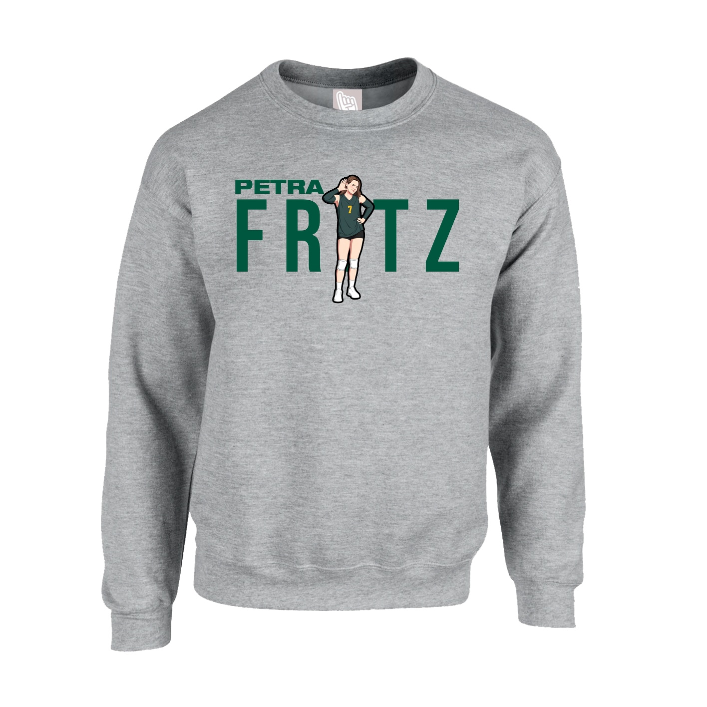 Fleece Crew — Player Name in Grey