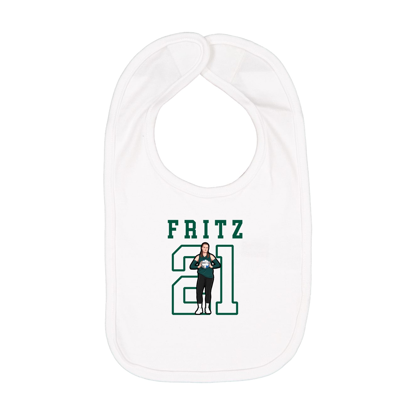 Infant Bib — Shirsey in White
