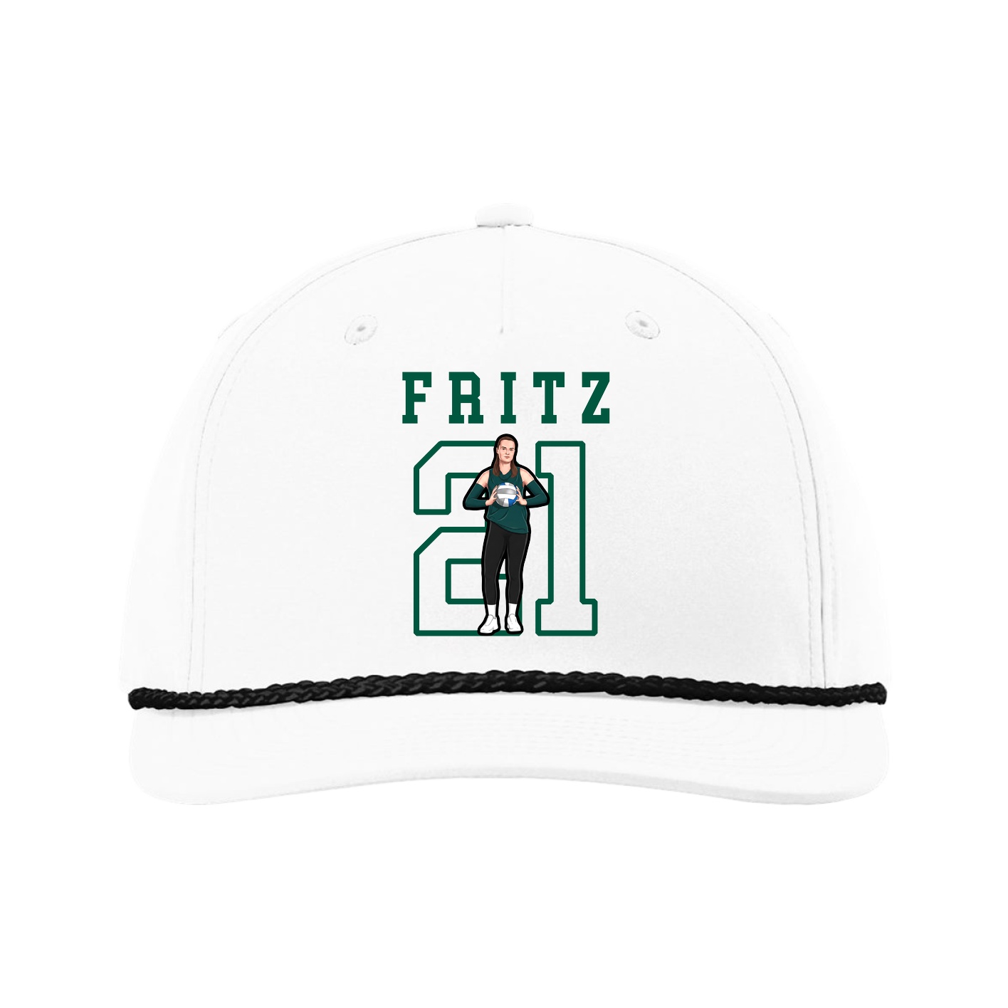 Five-Panel Classic Rope Cap — Shirsey in White