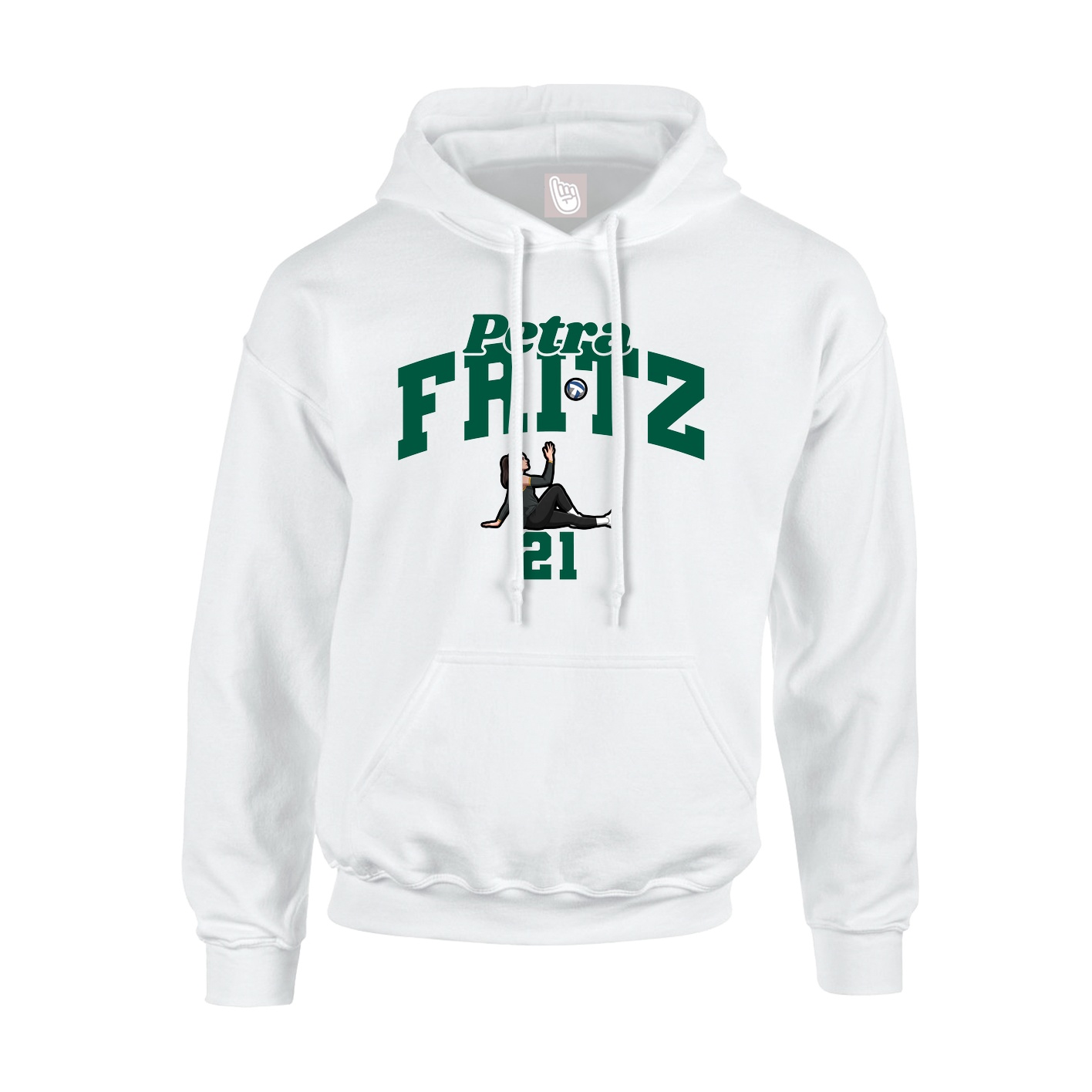Hoodie — Signature Arch in White