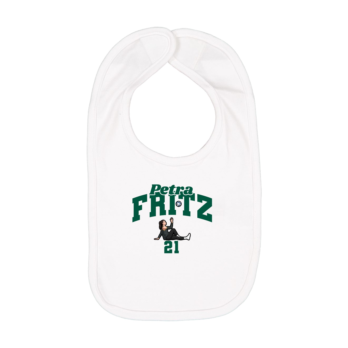 Infant Bib — Signature Arch in White