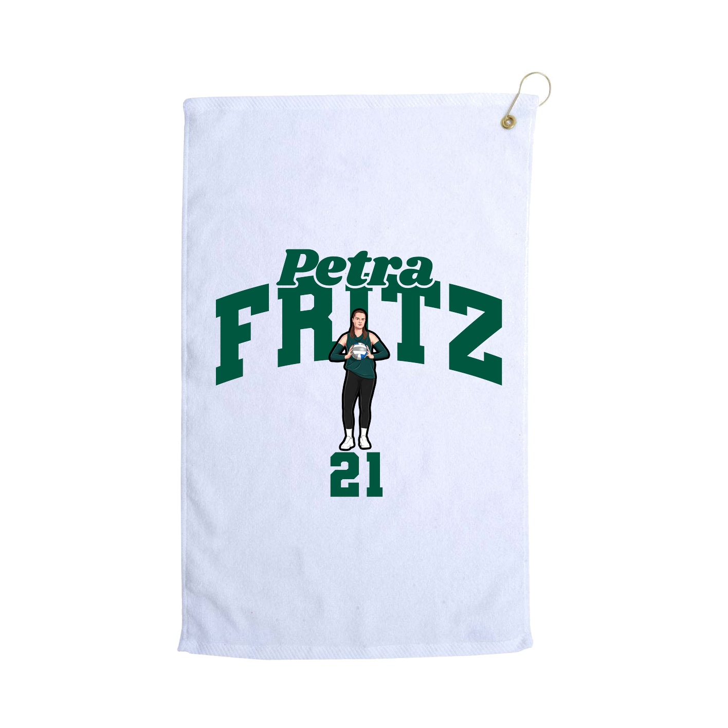 Golf Towel — Signature Arch in White