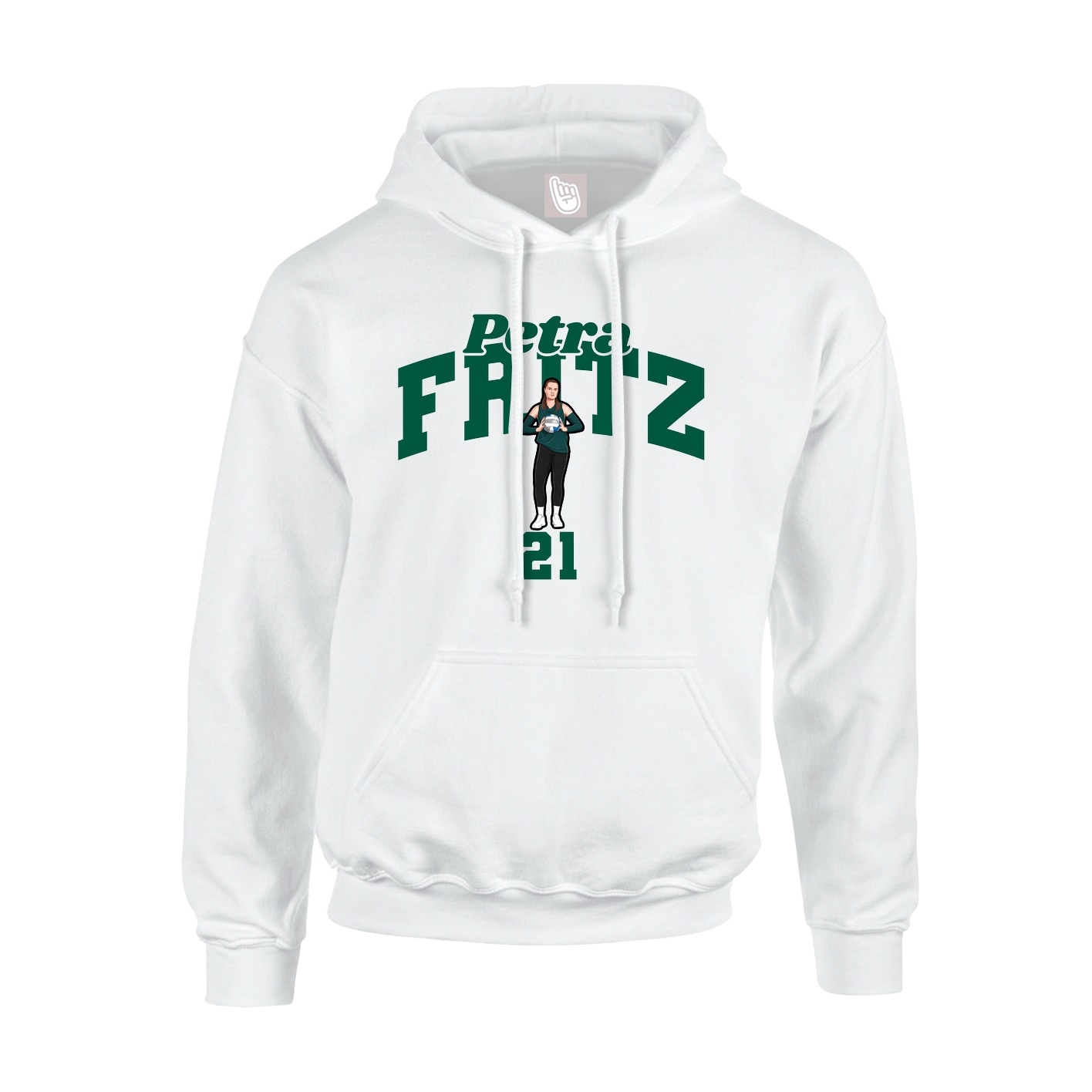 Hoodie — Signature Arch in White