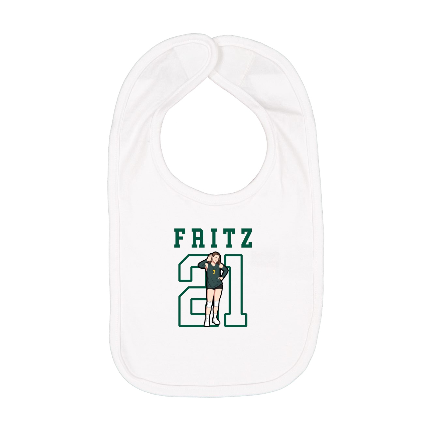 Infant Bib — Shirsey in White