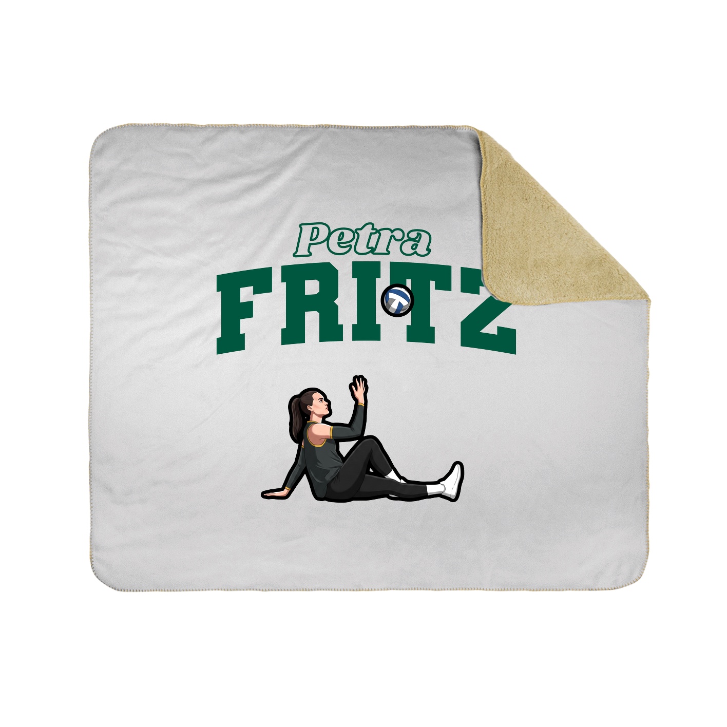 Throw Blanket — Name Arch in White