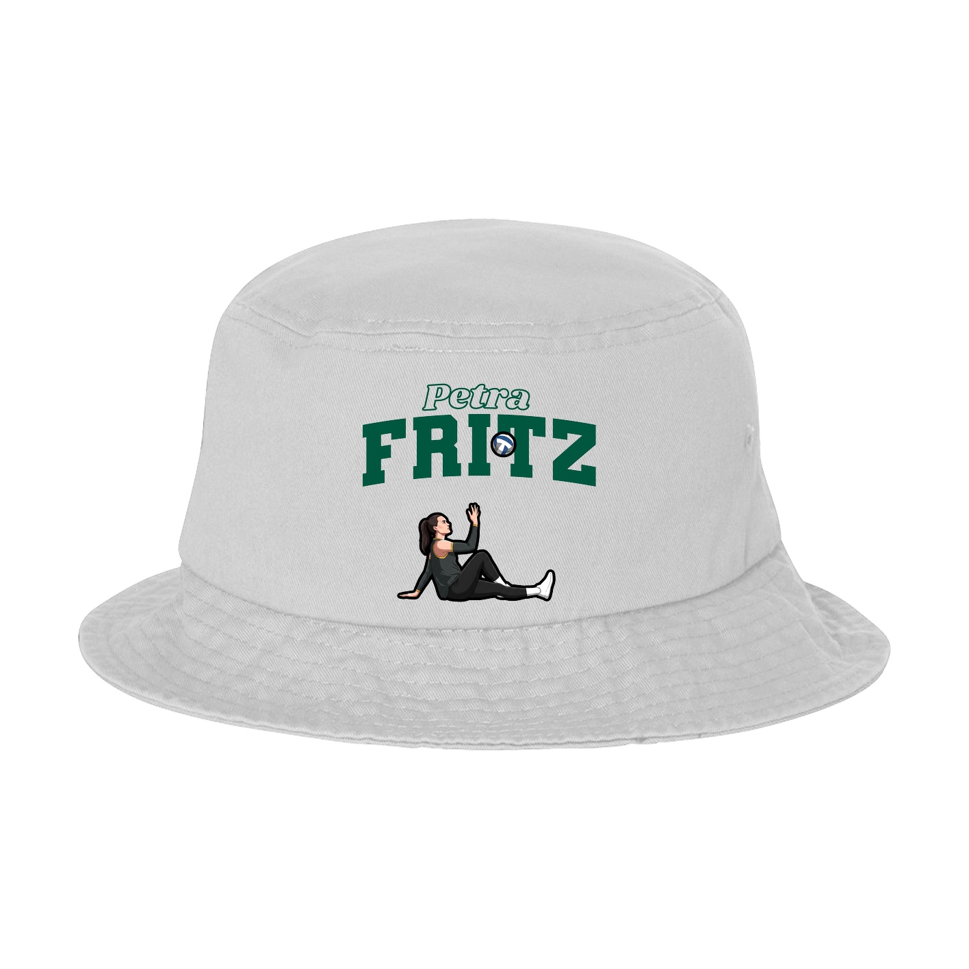 Bucket Cap — Name Arch in White