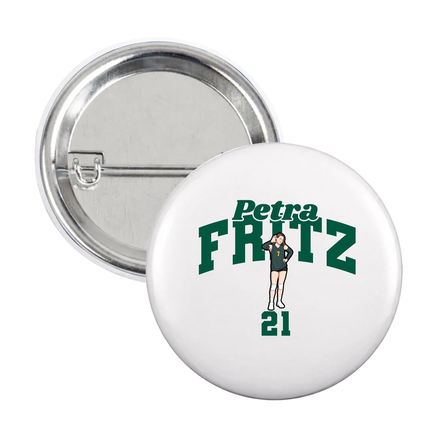 Game Day Button — Signature Arch in White