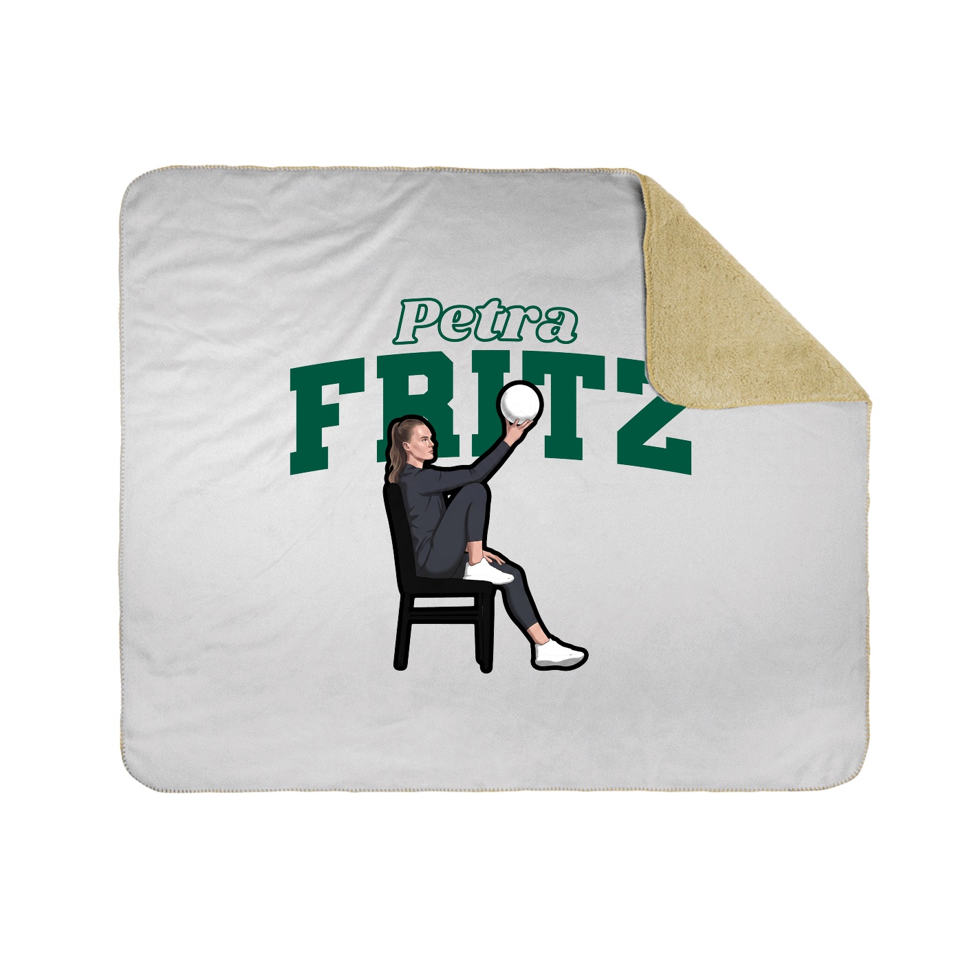 Throw Blanket — Name Arch in White