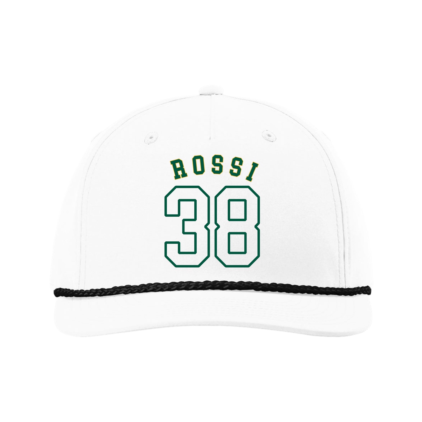 Five-Panel Classic Rope Cap — Shirsey Arch in White