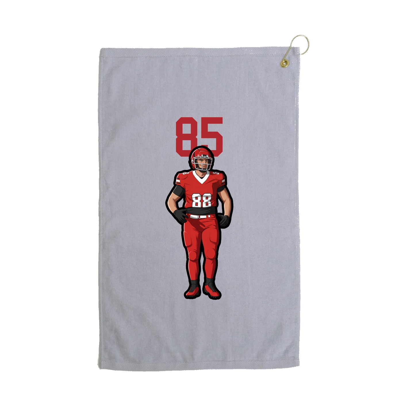 Golf Towel — Number Top in Grey