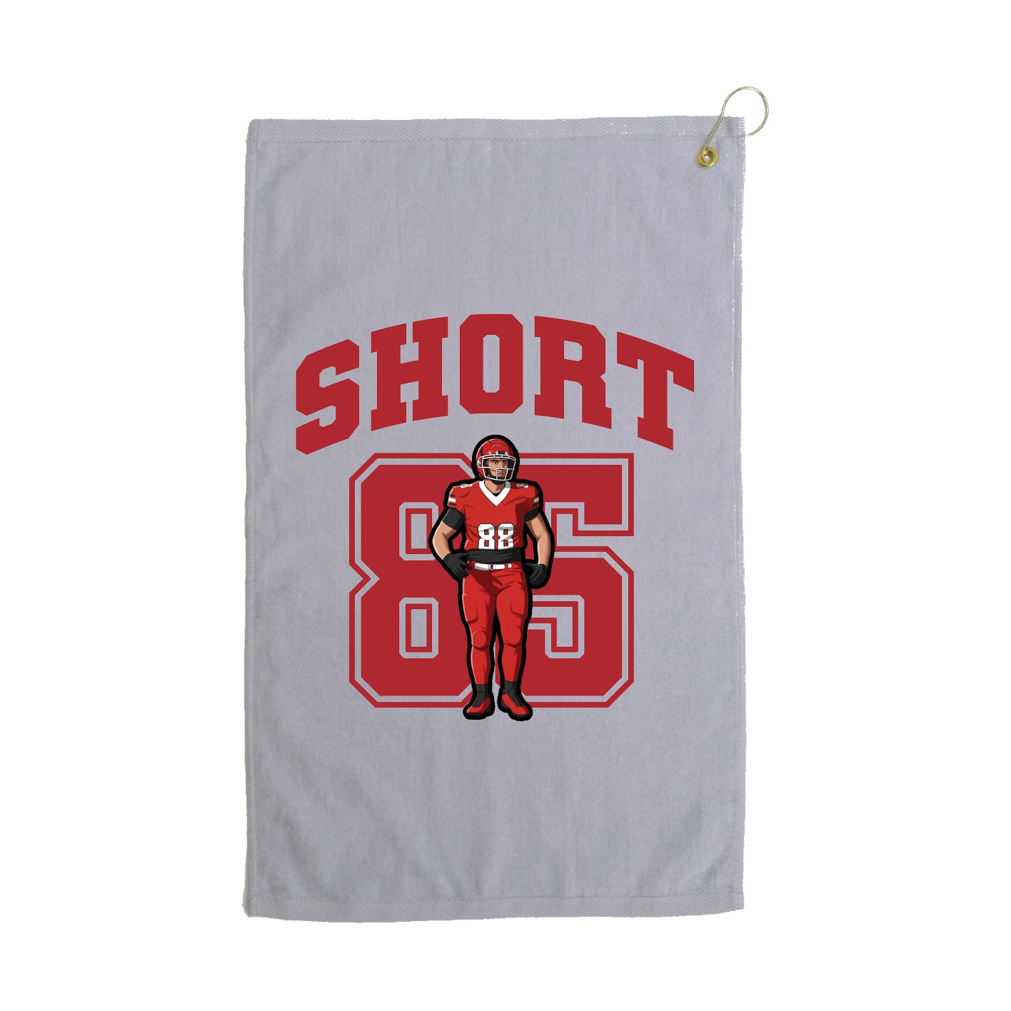 Golf Towel — Number in Grey