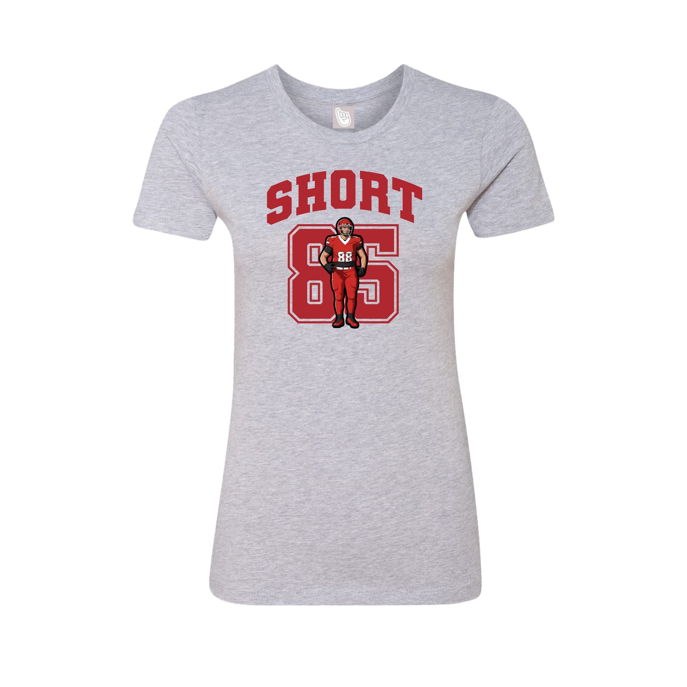 Fitted Women's Tee — Number in Grey