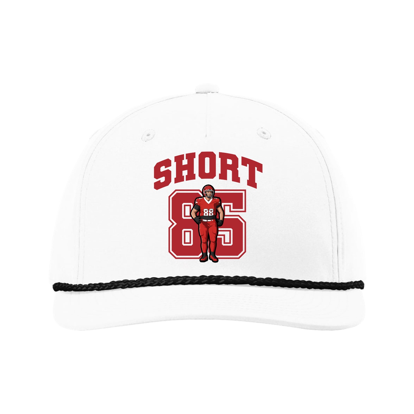 Five-Panel Classic Rope Cap — Number in White