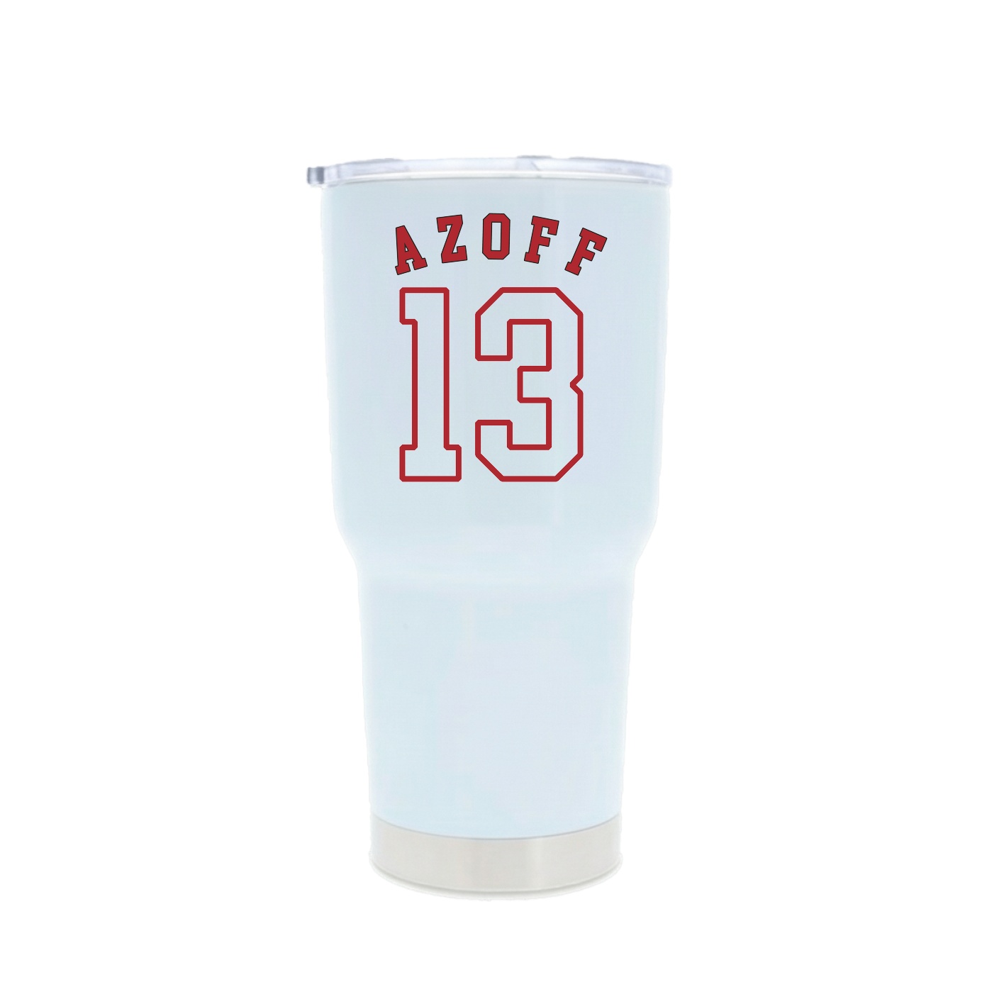30oz Stainless Steel Tumbler — Shirsey Arch in White
