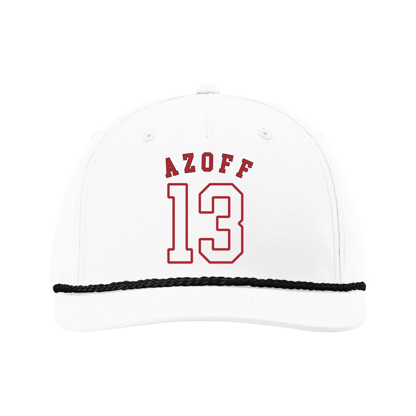 Five-Panel Classic Rope Cap — Shirsey Arch in White