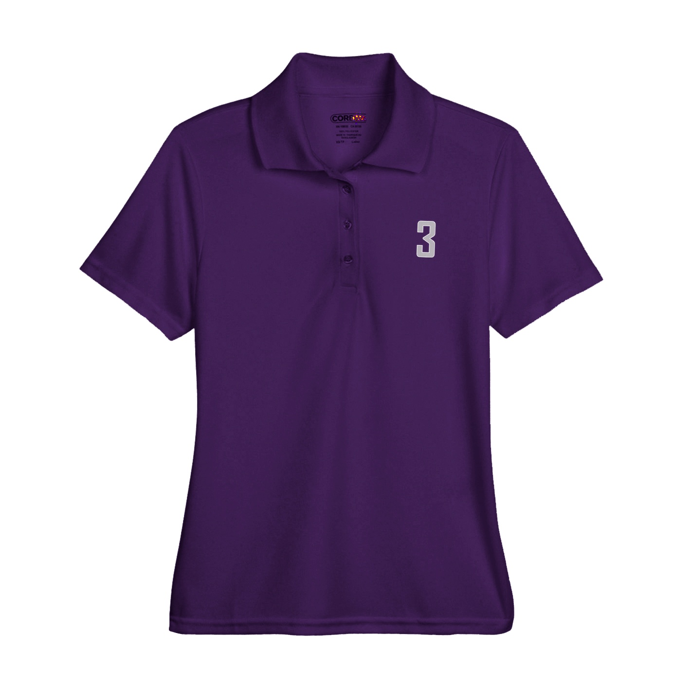 Womens Performance Polo — Front Shirsy in Purple
