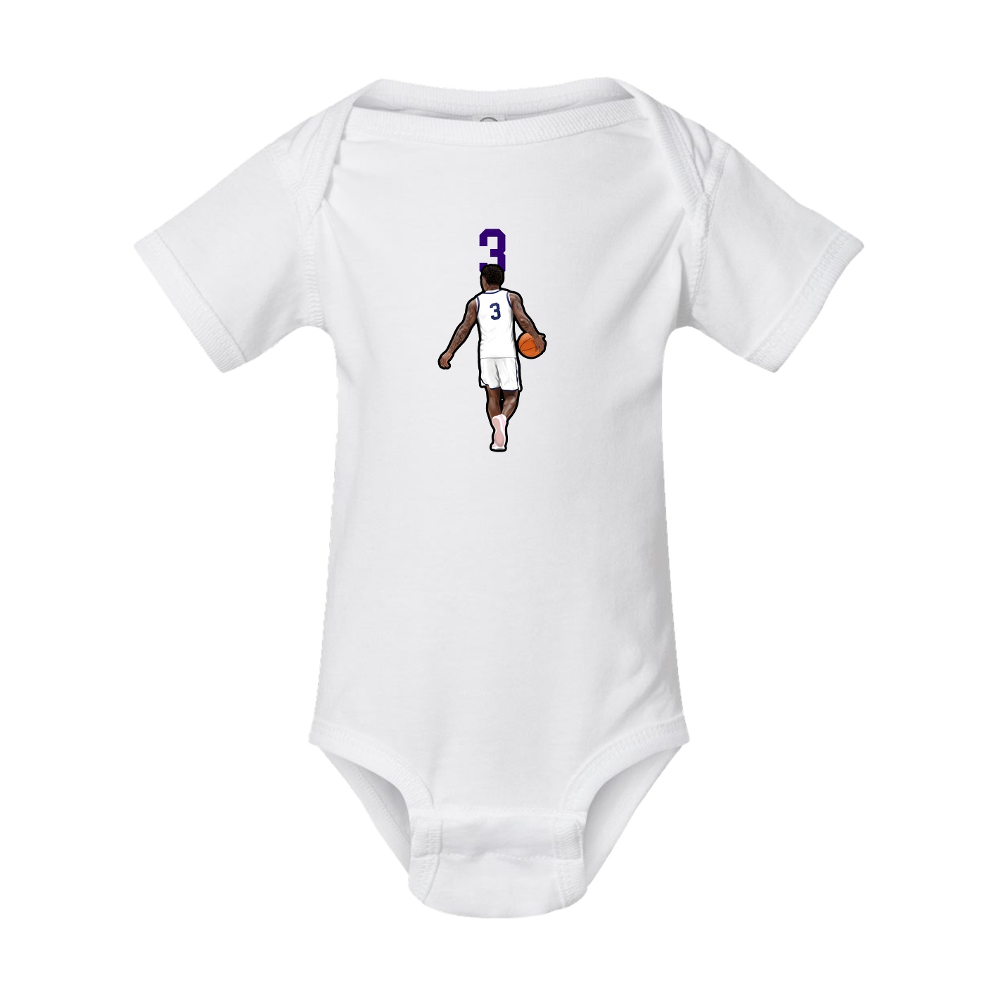 Baby Onesie — Number Top in White