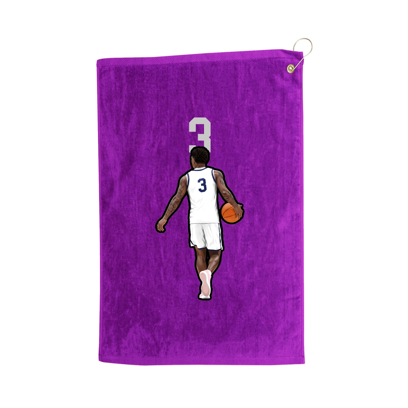 Golf Towel — Number Top in Purple