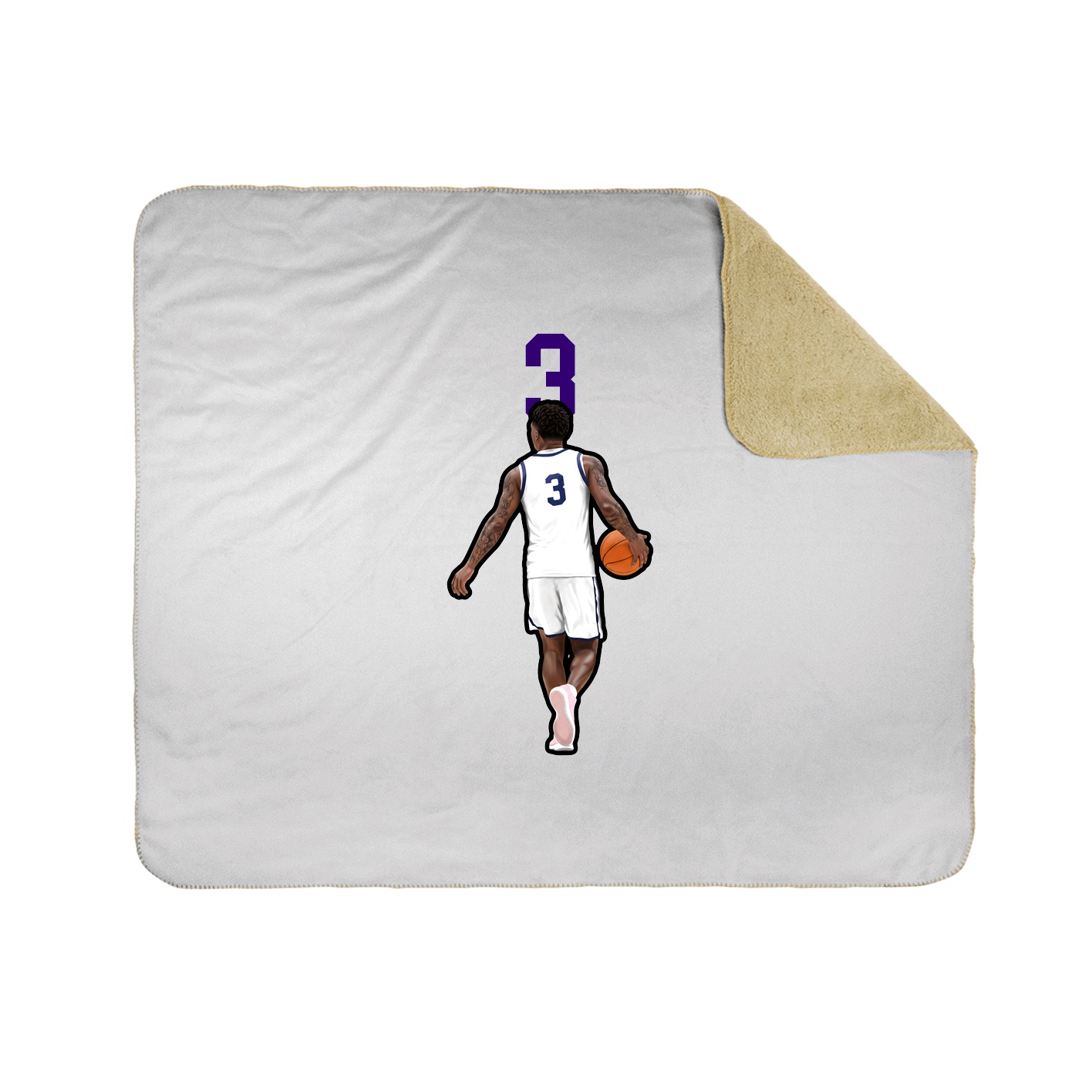 Throw Blanket — Number Top in White