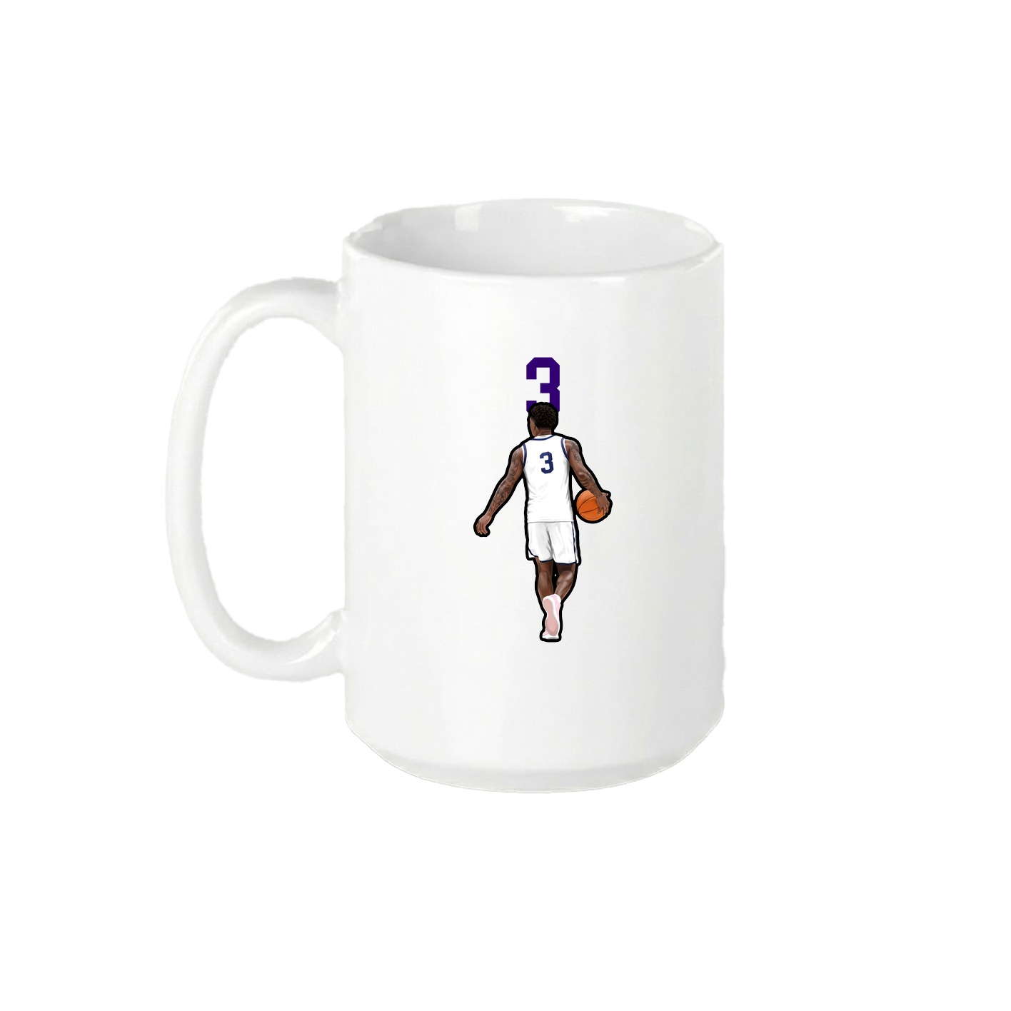 15oz Coffee Mug — Number Top in White