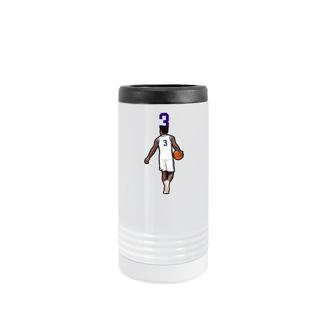 Slim Beverage Holder — Number Top in White