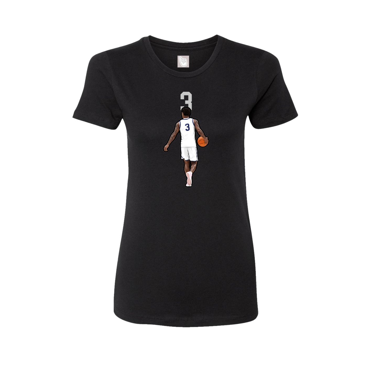 Womens Tee — Number Top in Black