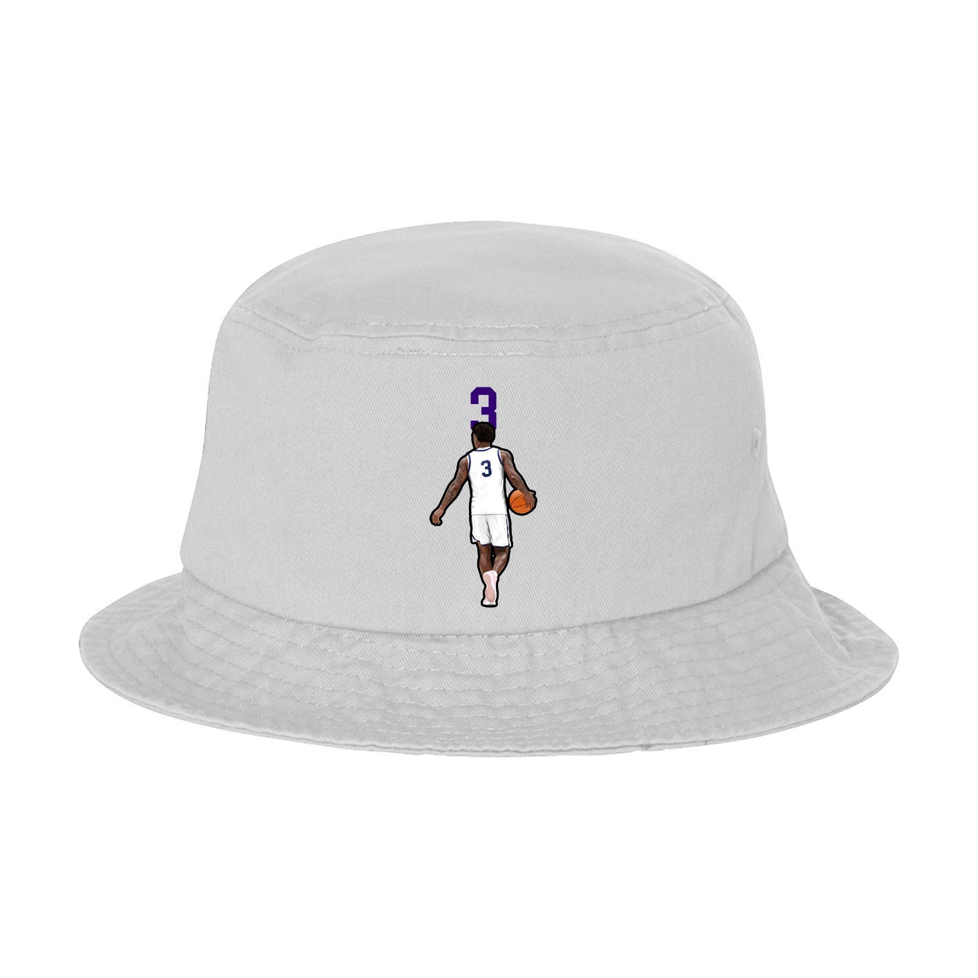 Bucket Cap — Number Top in White