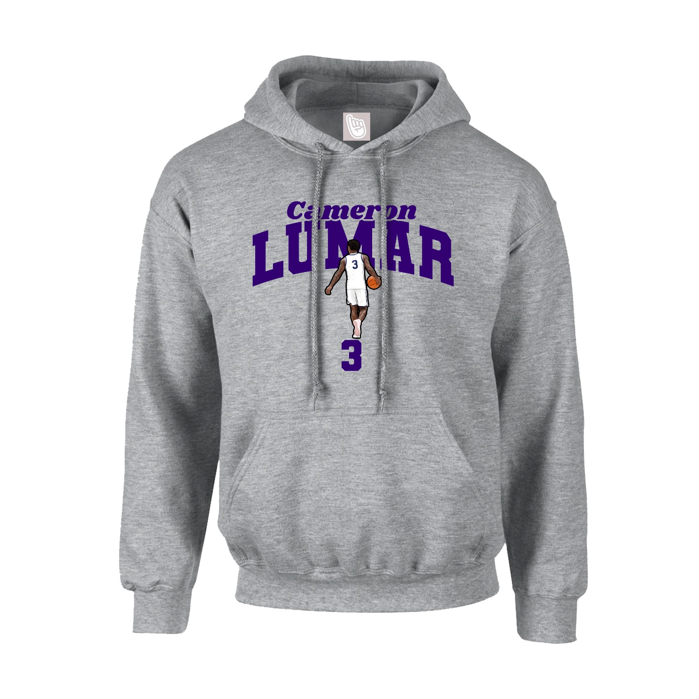 Youth Hoodie — Signature Arch in Grey