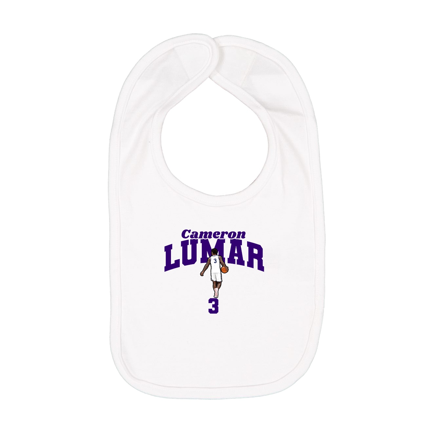 Infant Bib — Signature Arch in White