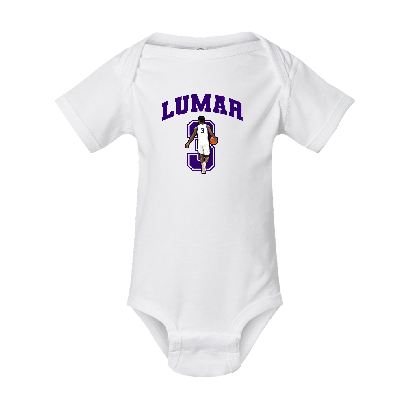 Baby Onesie — Number in White