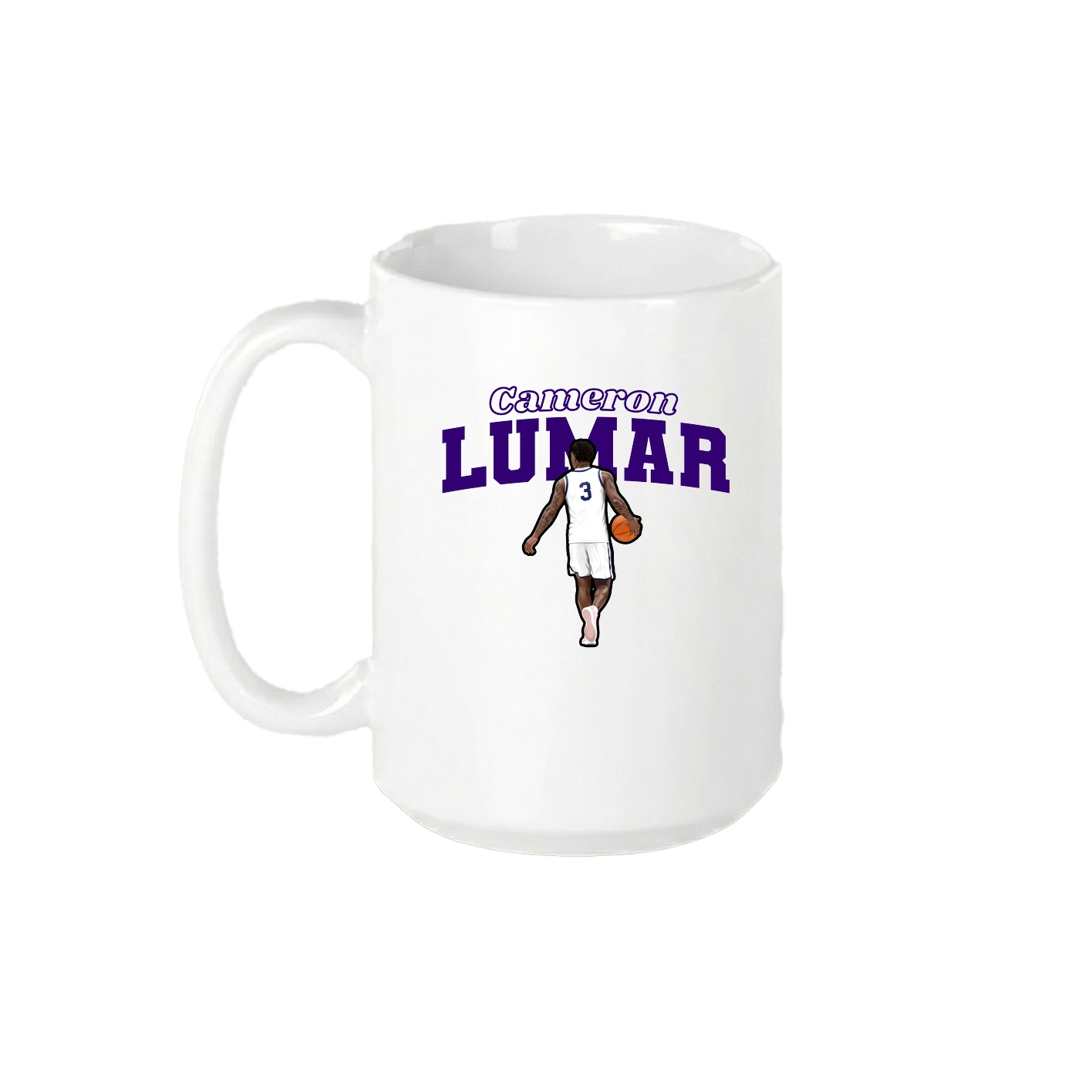 15oz Coffee Mug — Name Arch in White