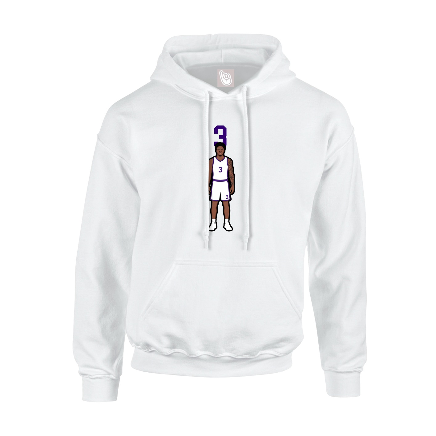 Hoodie — Number Top in White