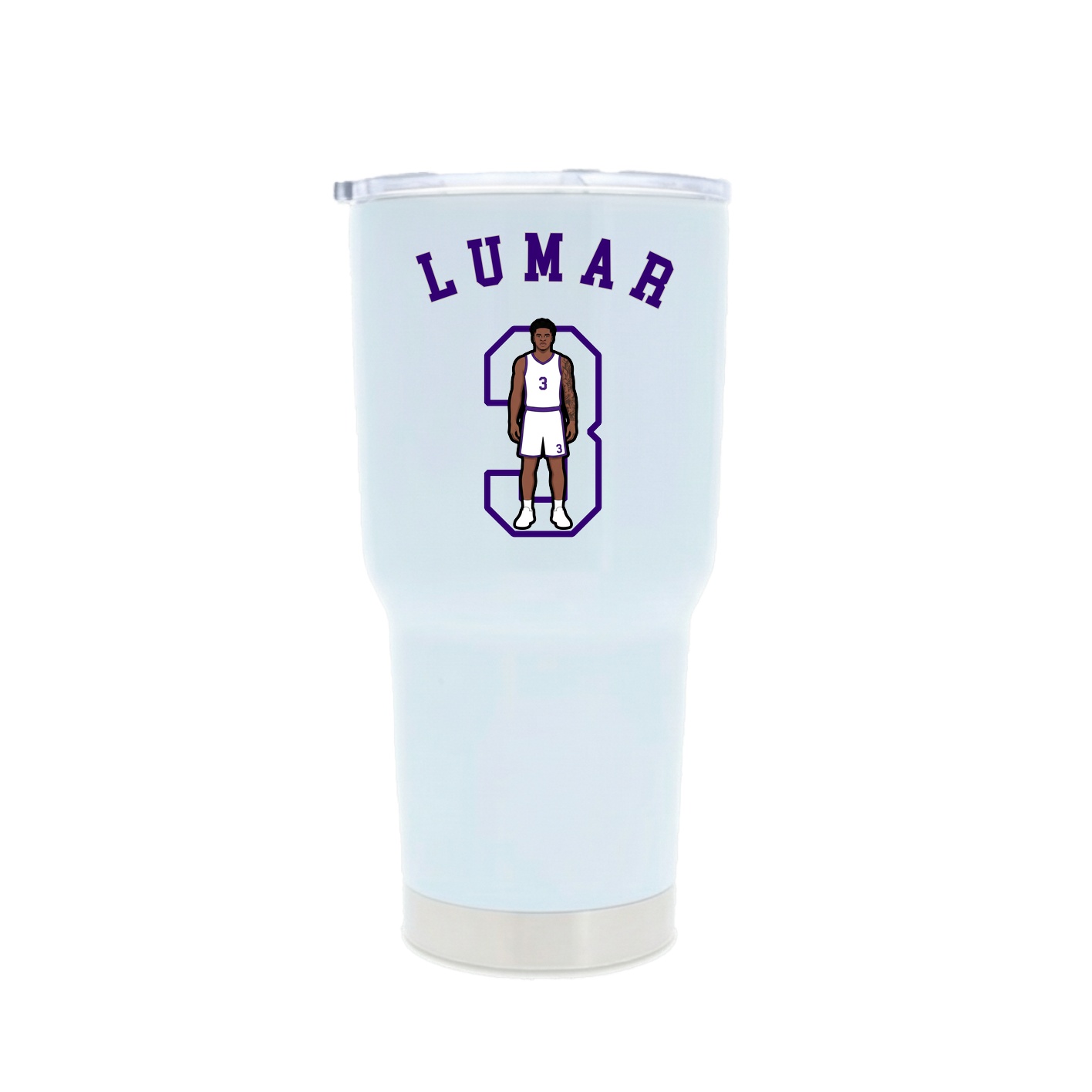 30oz Stainless Steel Tumbler — Shirsey Arch in White