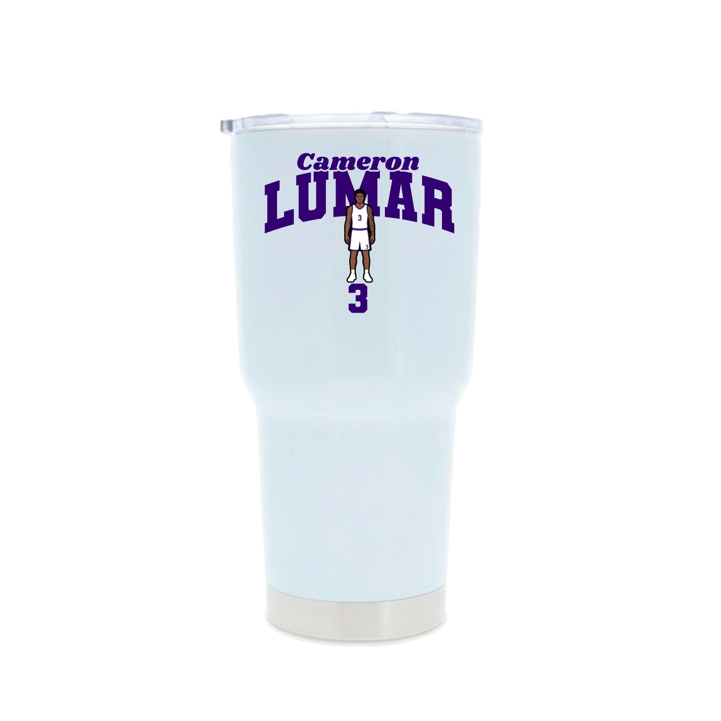 30oz Stainless Steel Tumbler — Signature Arch in White
