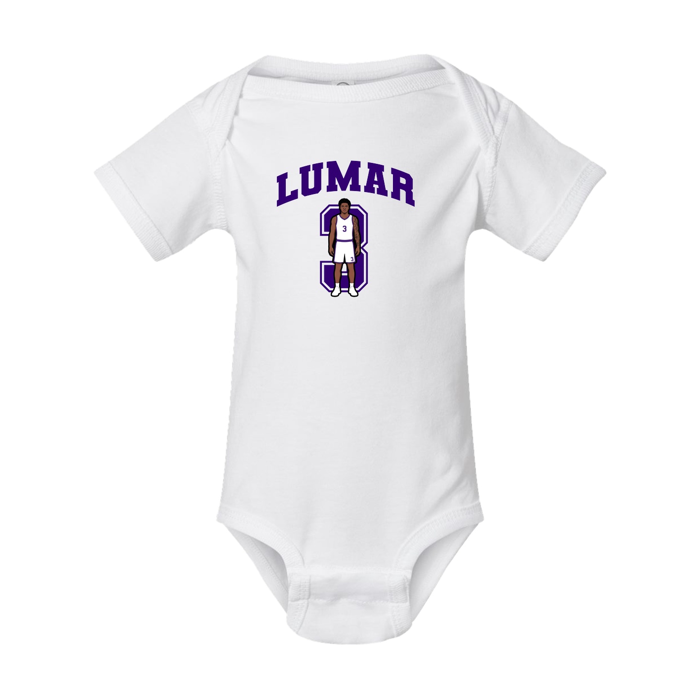 Baby Onesie — Number in White
