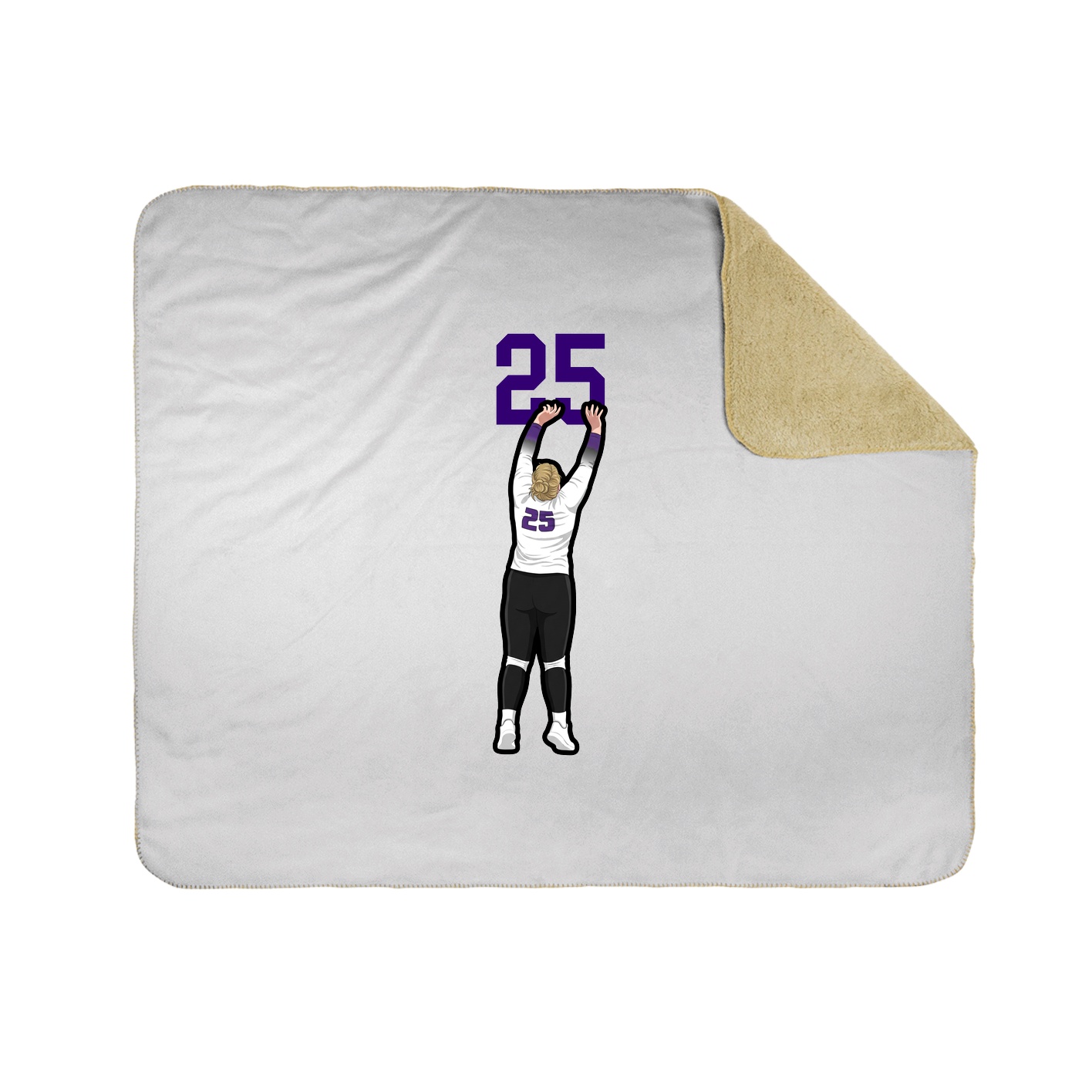 Throw Blanket — Number Top in White