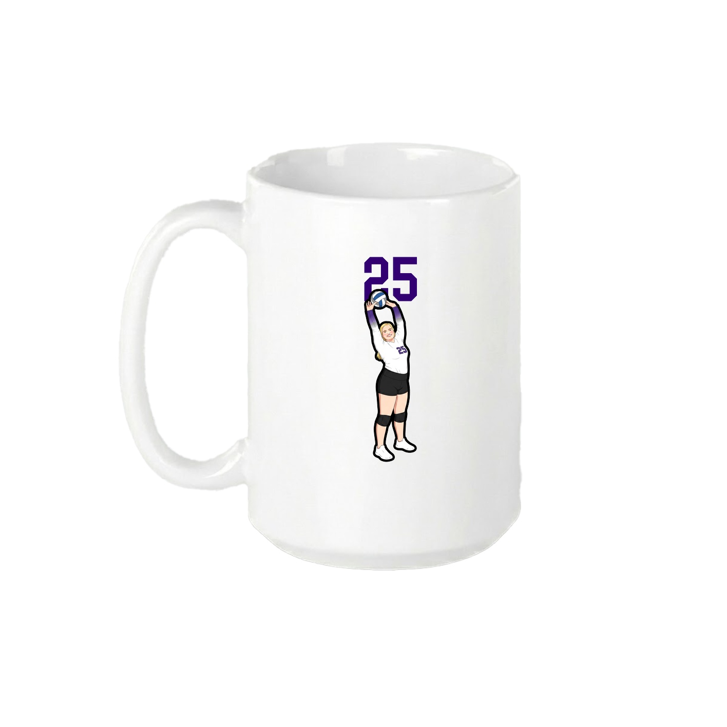 15oz Coffee Mug — Number Top in White