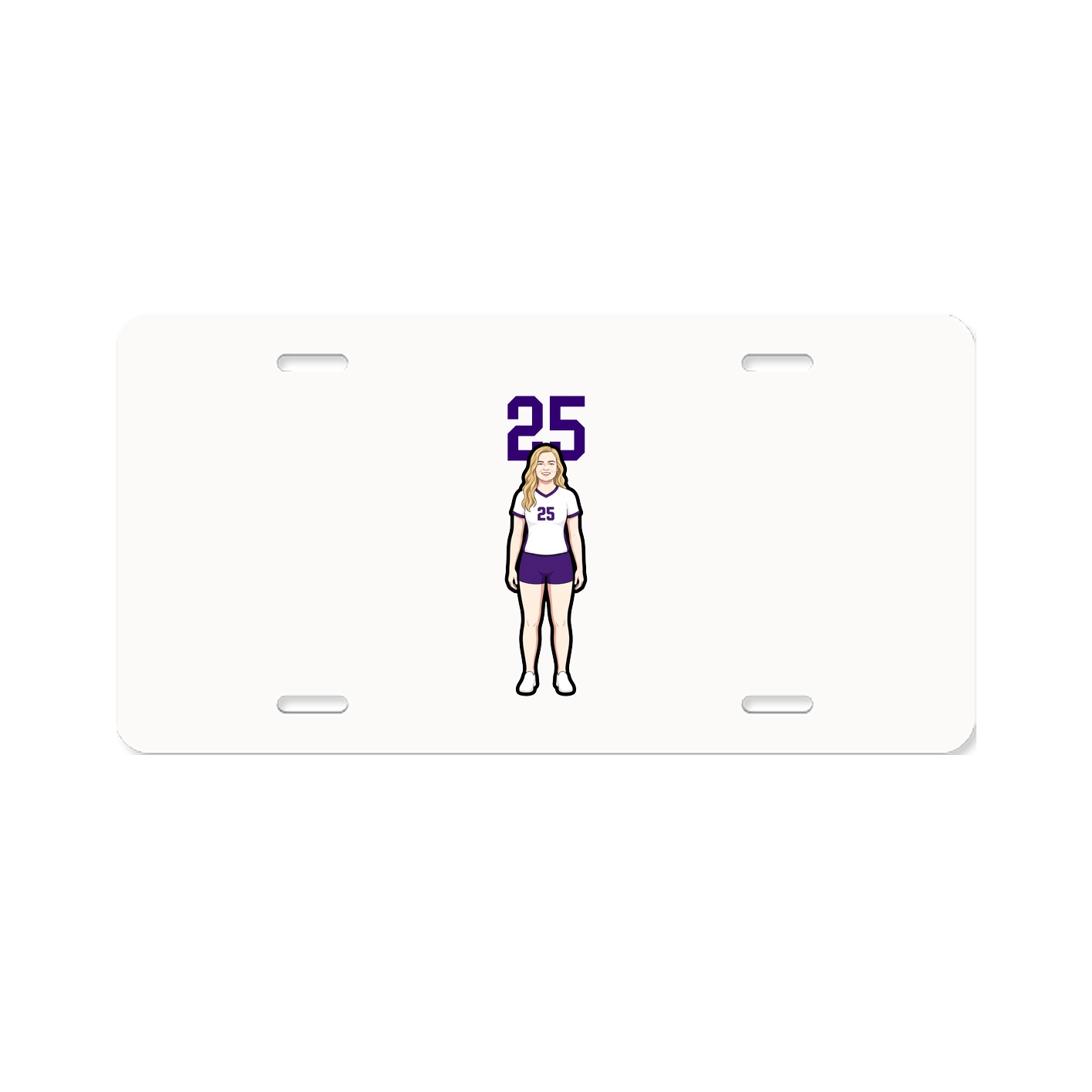 License Plate — Number Top in Classic