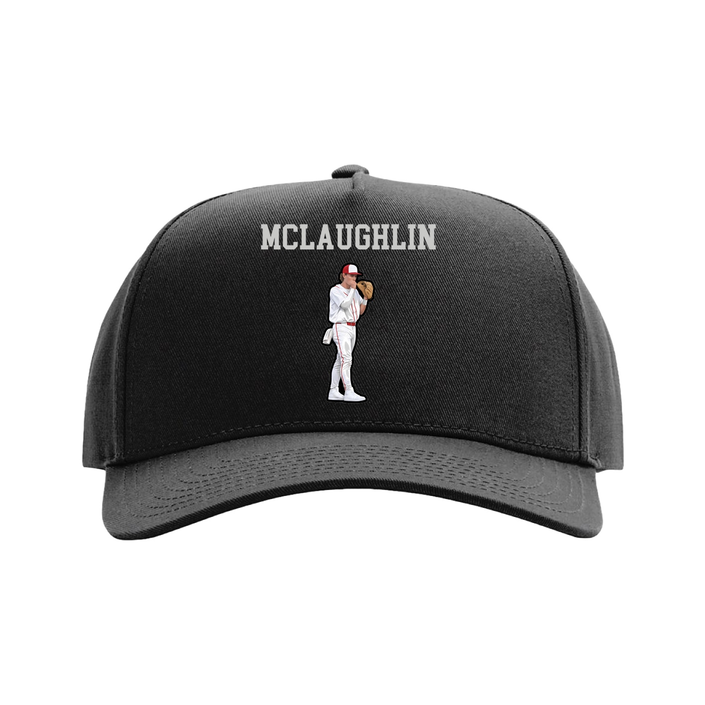 Full Fabric Five-Panel Champ Cap — Shirsey in Black