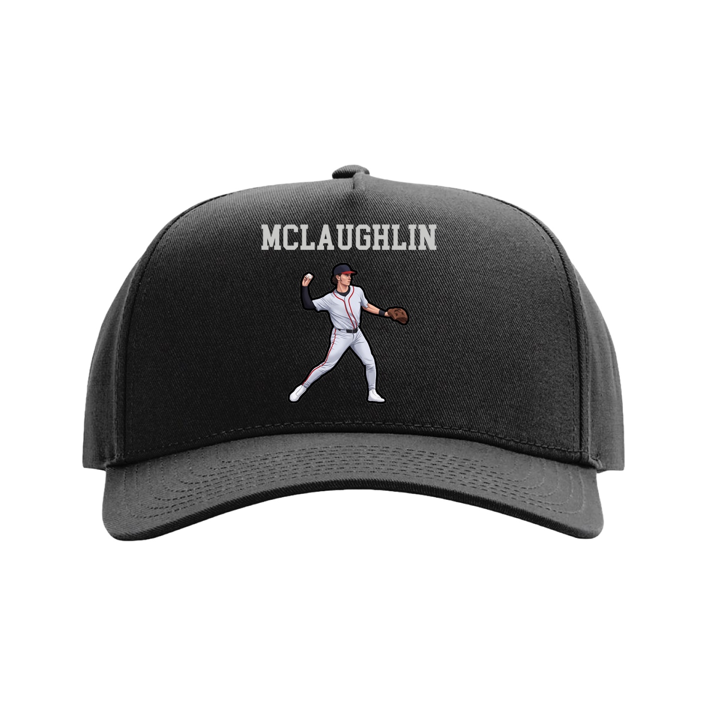 Full Fabric Five-Panel Champ Cap — Shirsey in Black