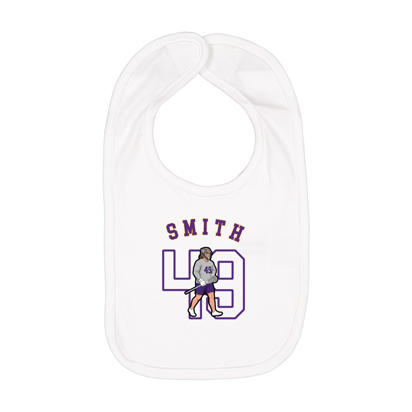 Infant Bib — Shirsey Arch in White