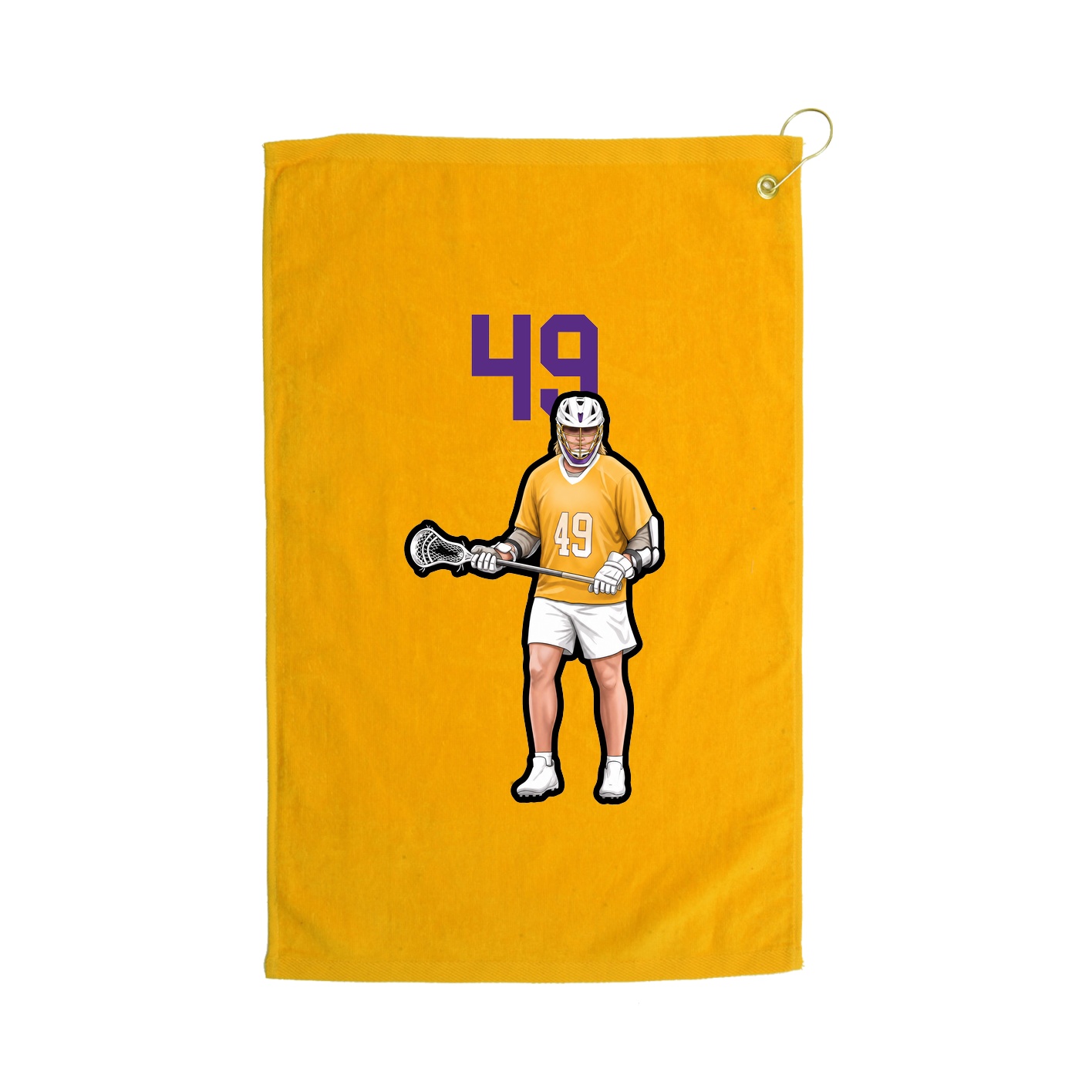 Golf Towel — Number Top in Gold