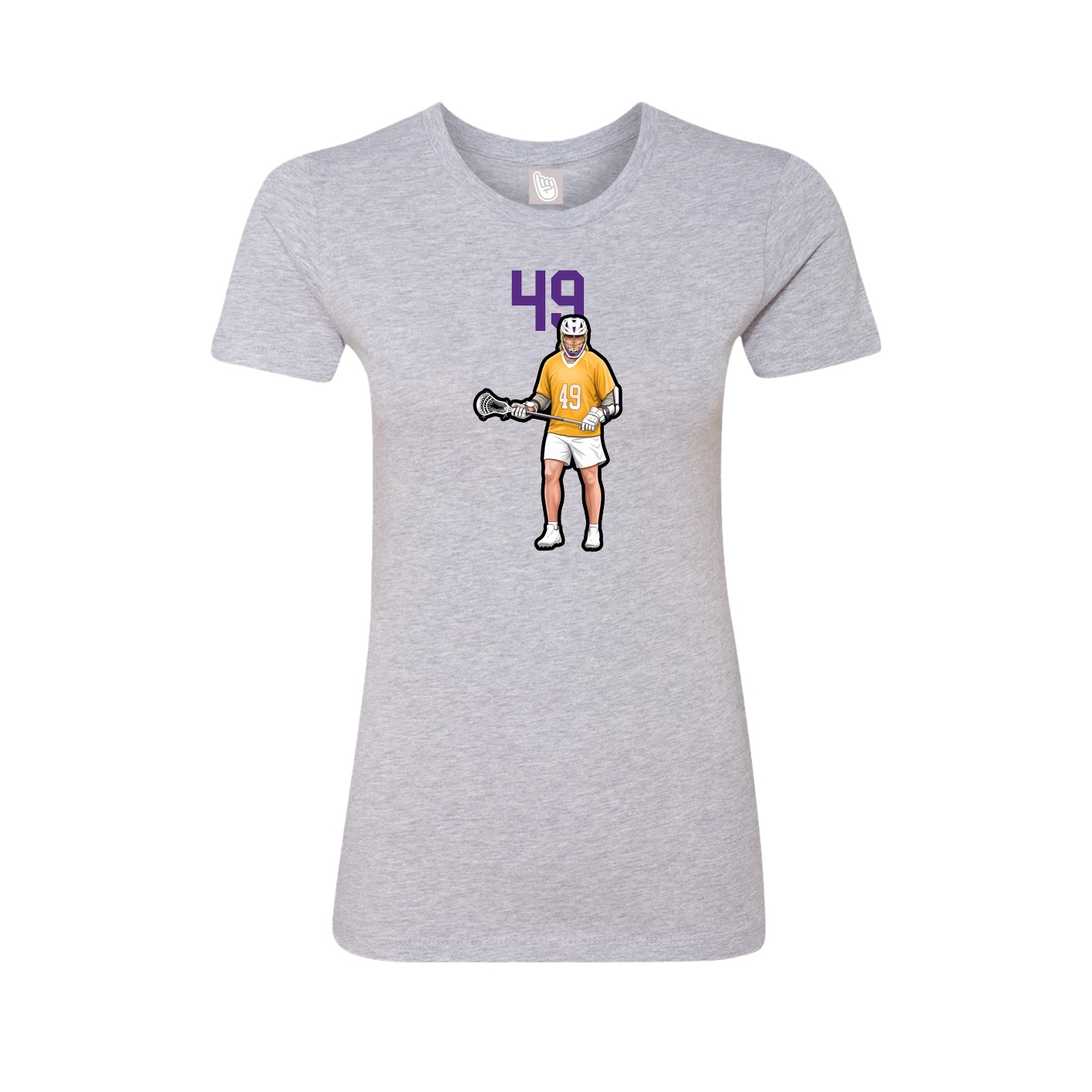 Womens Tee — Number Top in Grey