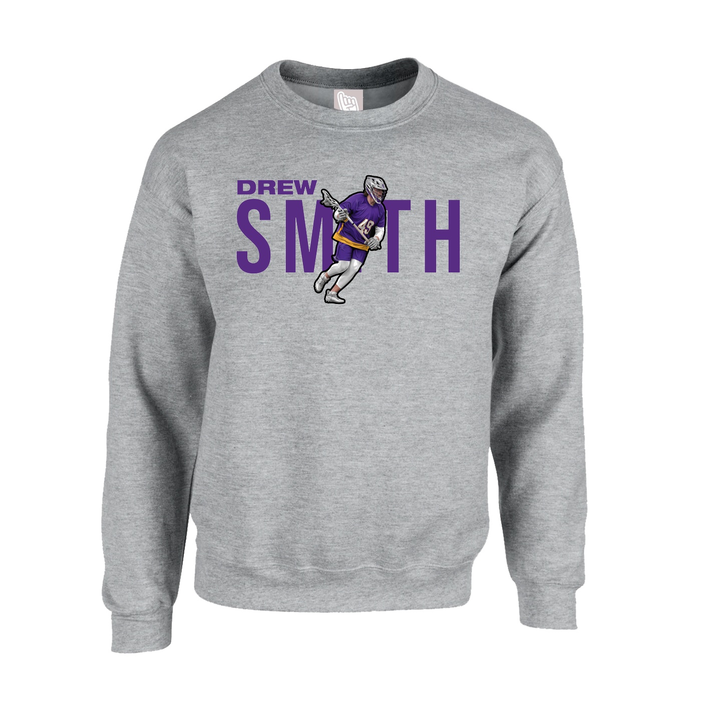 Fleece Crew — Player Name in Grey