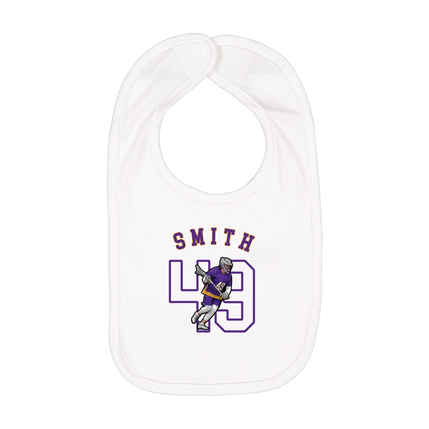 Infant Bib — Shirsey Arch in White