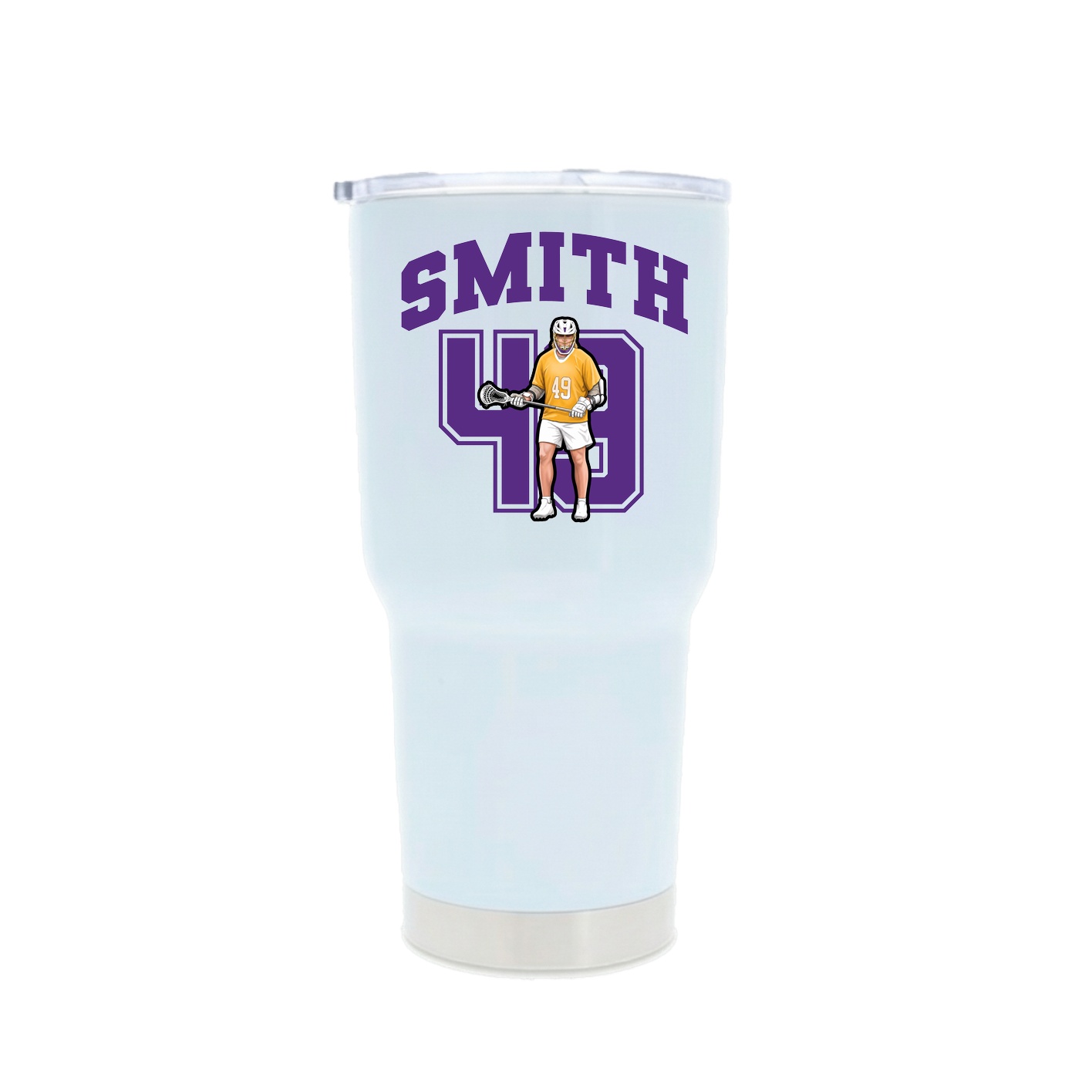 30oz Stainless Steel Tumbler — Number in White