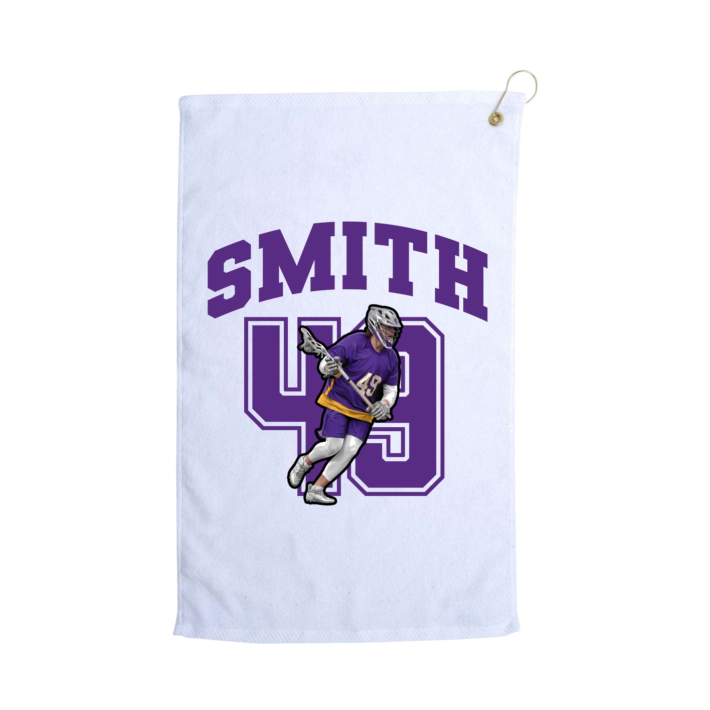 Golf Towel — Number in White