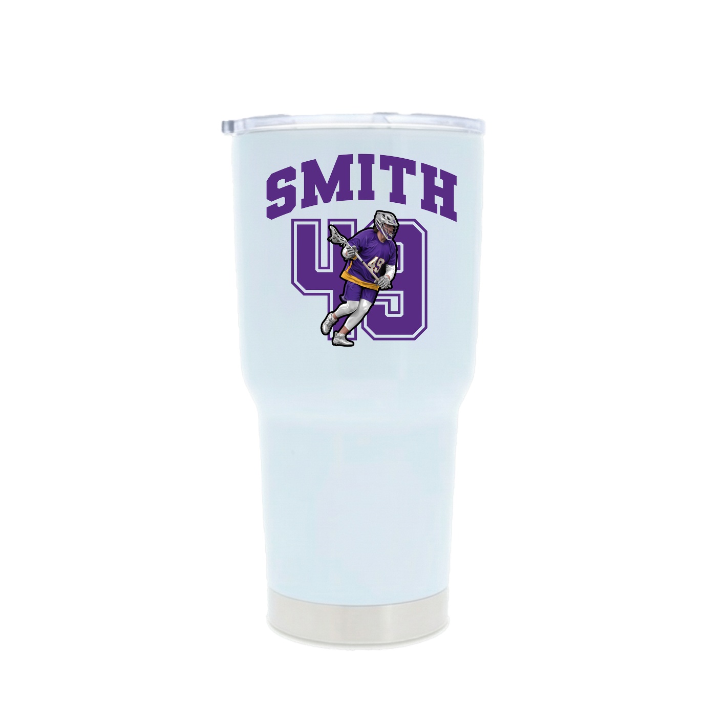 30oz Stainless Steel Tumbler — Number in White