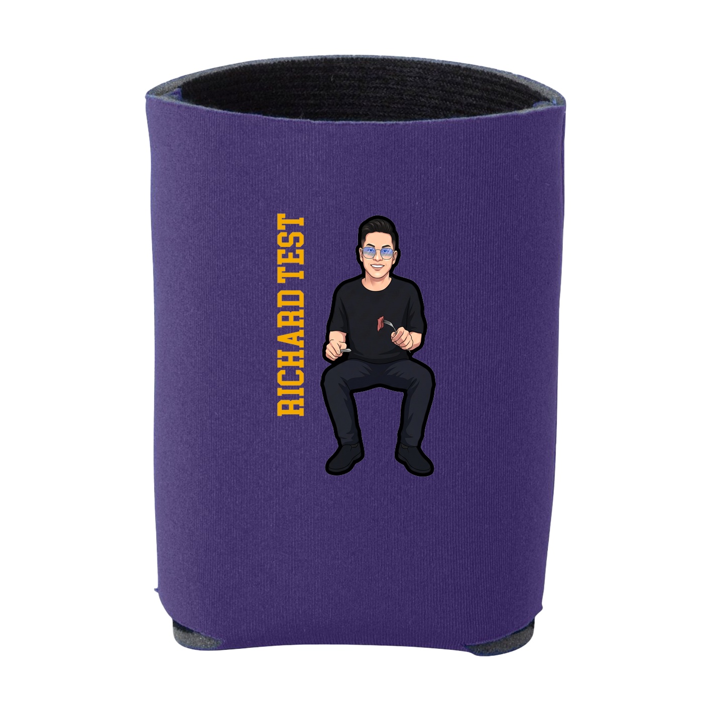 Can Holder — Name Vertical in Purple